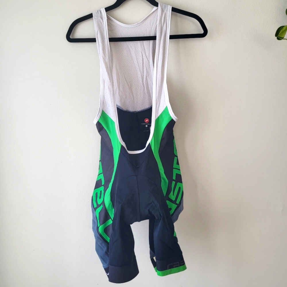Castelli Men's Black Grey Green Bib
